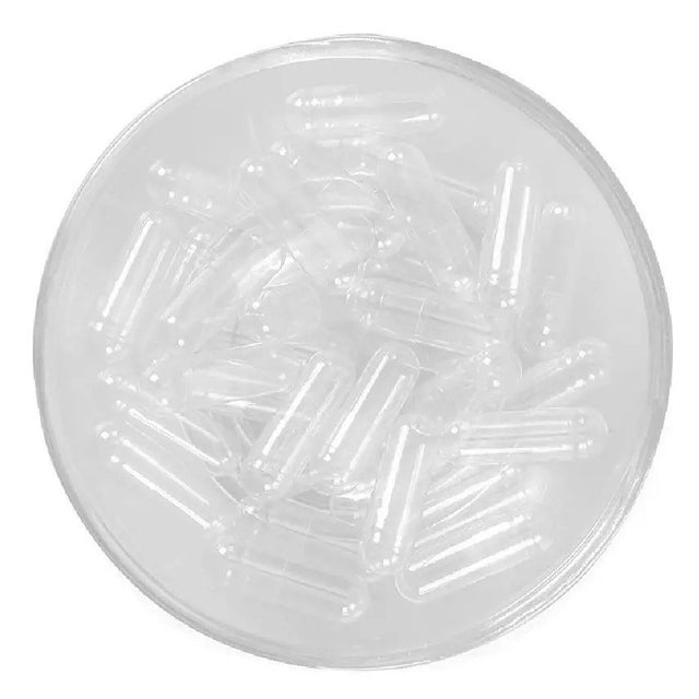 แคปซูลเปล่า HPMC จากพืช (Empty HPMC Capsule) เบอร์ 0/1 · สีใส · 140,000 แคปซูล/ลัง