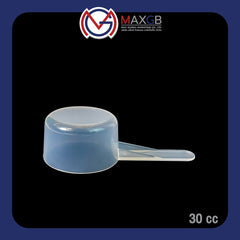 ช้อนตวง PP เกรดอาหาร (PP Measuring Scoop) 30 กรัม · หุ้มถุงพลาสติกรายชิ้น · แพ็ค 50 ชิ้น