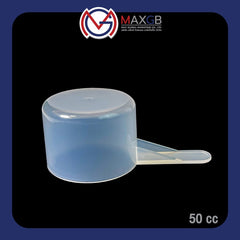 ช้อนตวง PP เกรดอาหาร (PP Measuring Scoop) 50 กรัม · หุ้มถุงพลาสติกรายชิ้น · แพ็ค 50 ชิ้น