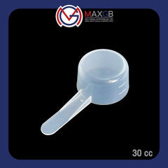 ช้อนตวง PP เกรดอาหาร (PP Measuring Scoop) 30 กรัม · หุ้มถุงพลาสติกรายชิ้น · แพ็ค 50 ชิ้น
