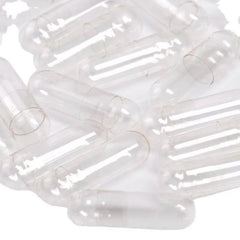 แคปซูลเปล่า HPMC จากพืช (Empty HPMC Capsule) เบอร์ 1 · สีใส · เกรด B · 1,000 แคปซูล/แพ็ค